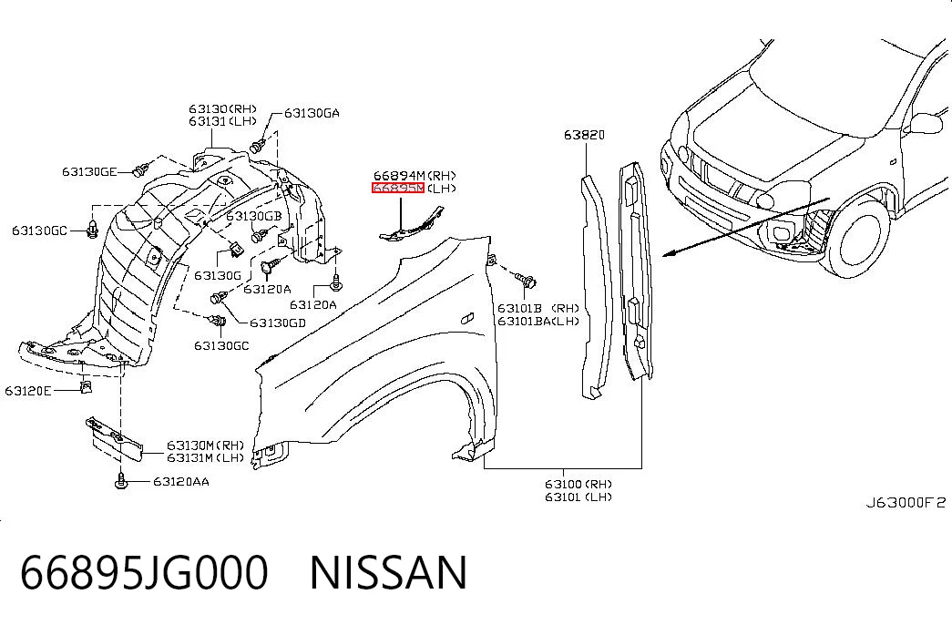 66895JG000 Nissan/Infiniti