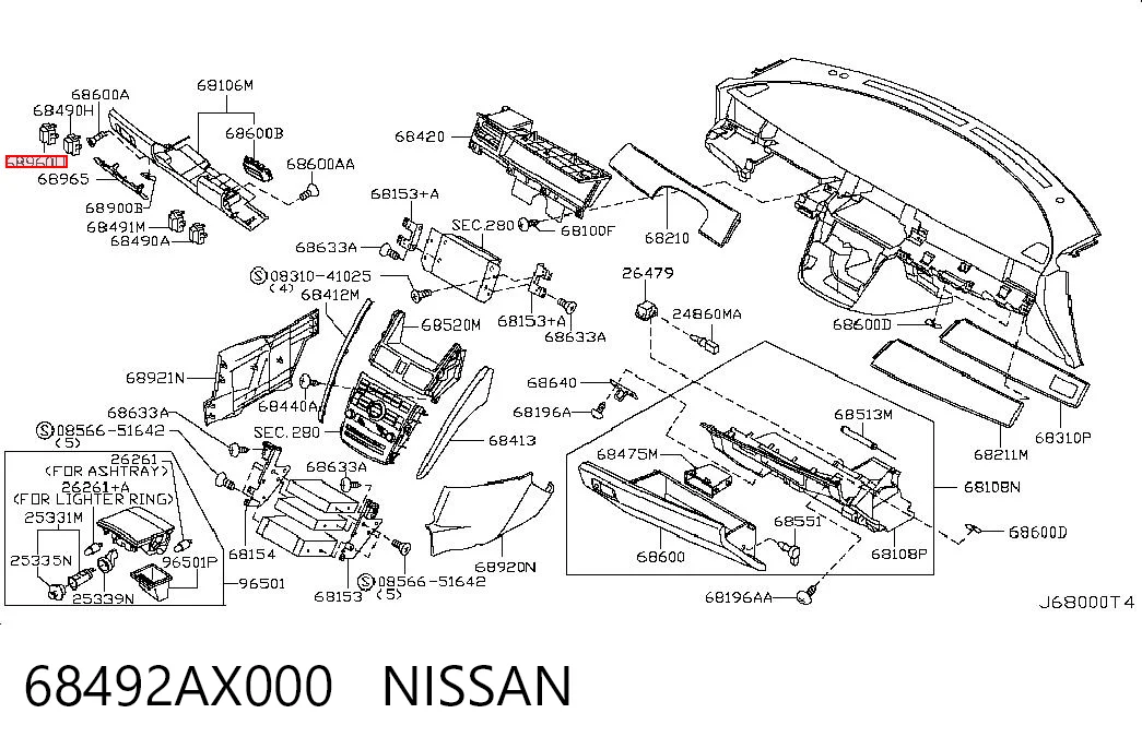 Comprar Tapón del piso de la carrocería Nissan X-Trail T30 a bajo precio