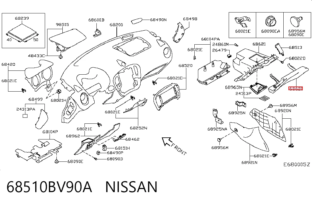 68510BV90A Nissan/Infiniti