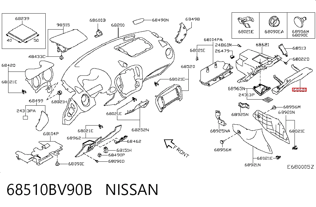 Tapa guantera para Nissan JUKE JPN F15