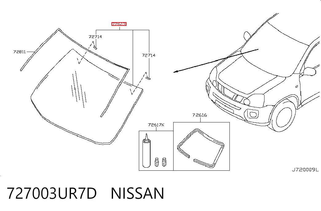 Parabrisas delantero  para Nissan X-Trail  T31