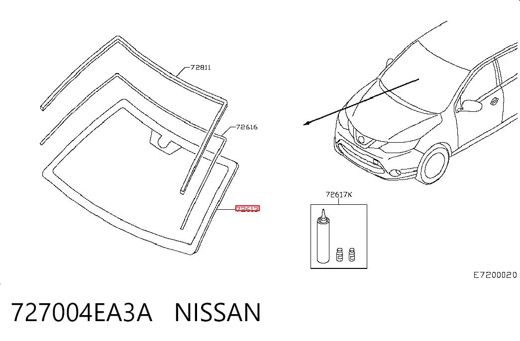 Parabrisas NISSAN 727004EA3A