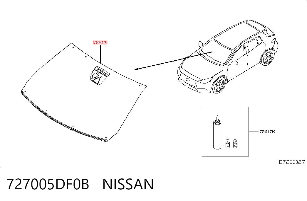 Parabrisas NISSAN 727005DF0B
