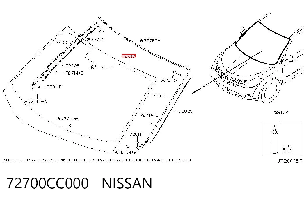 Comprar Parabrisas Nissan Murano  Z50 a bajo precio