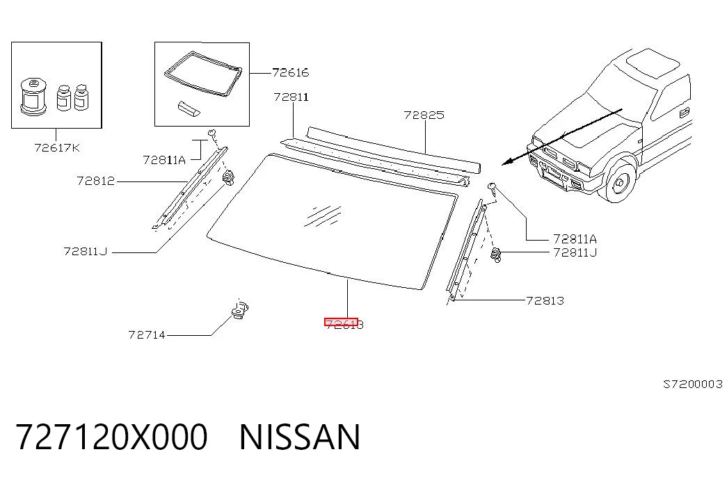 Comprar 727122X000 Ford Luna parabrisas