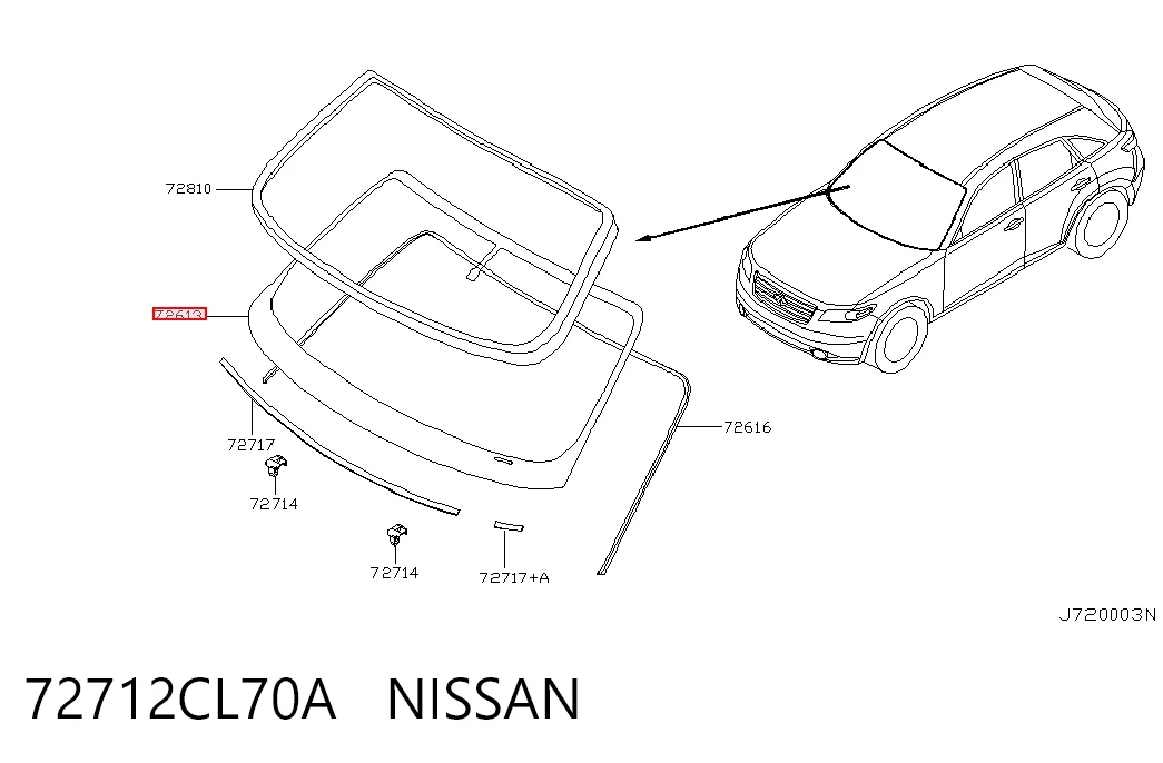 Parabrisas NISSAN 72712CL70A
