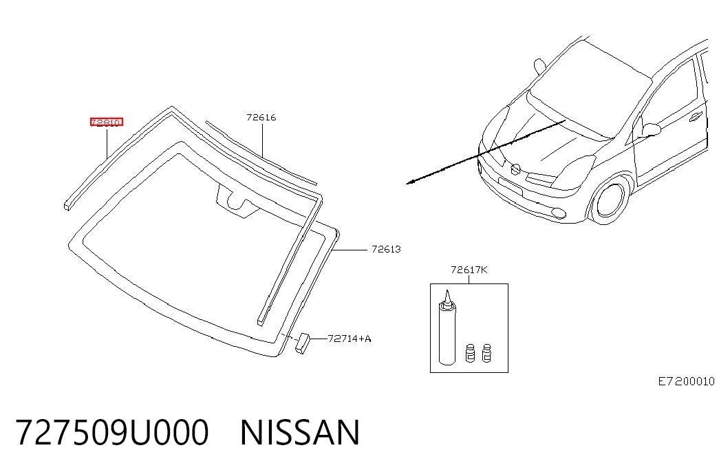 Comprar Junta del parabrisas Nissan Note  E11 a bajo precio