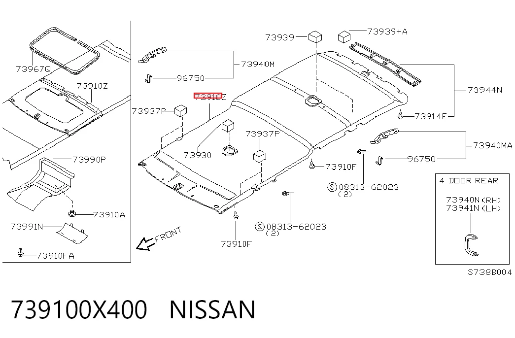Comprar Guarnecido de techo Nissan Terrano II R20 a bajo precio