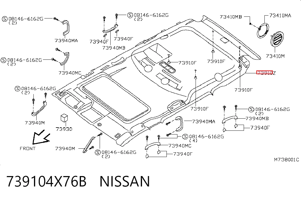 Comprar Guarnecido de techo Nissan Pathfinder R51M a bajo precio