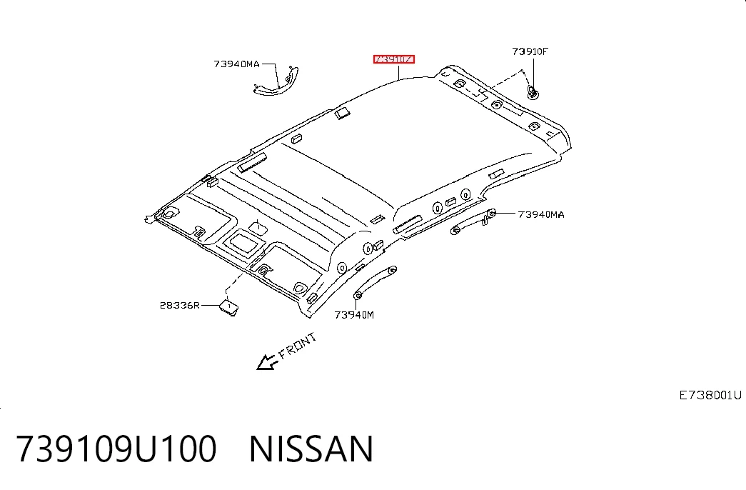 Comprar Guarnecido de techo Nissan Note  E11 a bajo precio