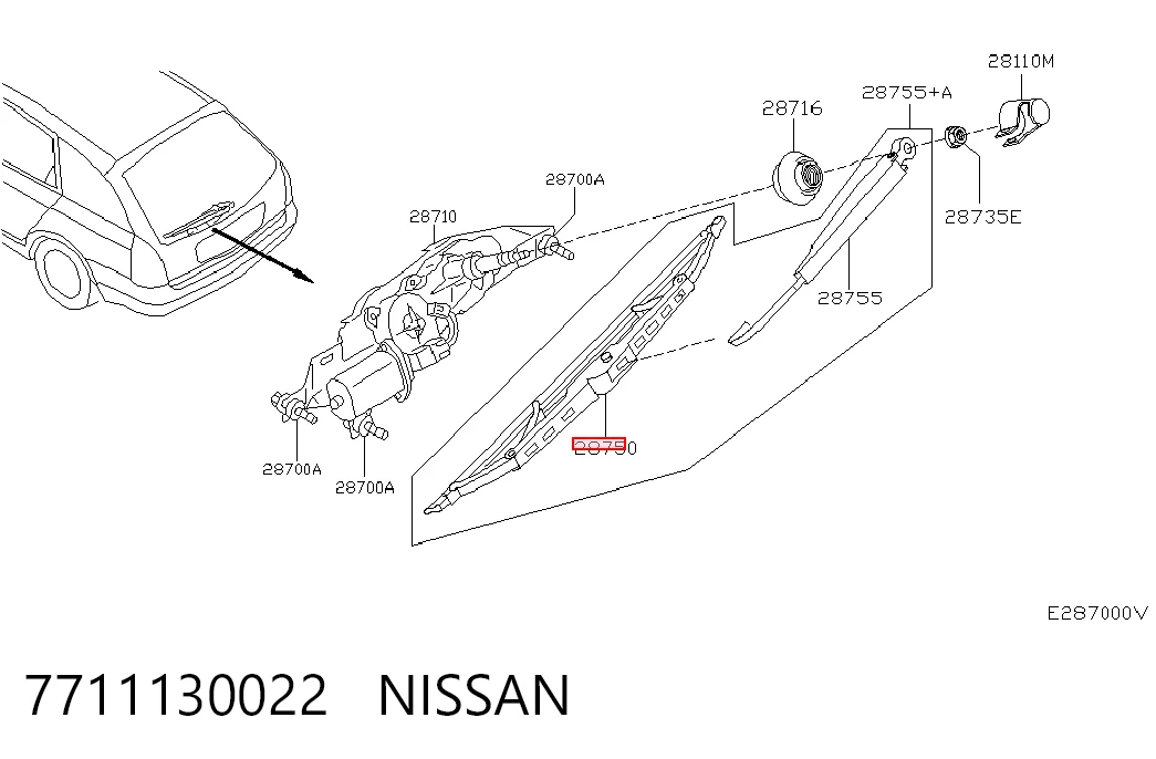 Limpiaparabrisas posterior Opel Corsa C