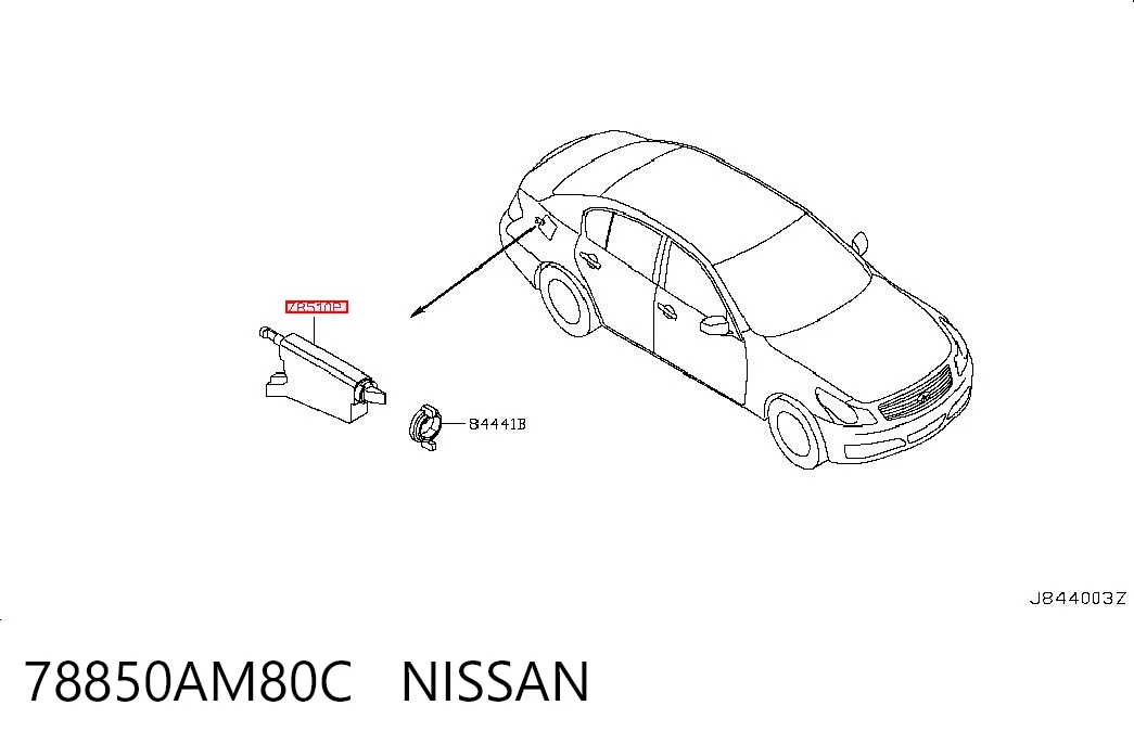 78850AM80C Nissan/Infiniti Cerradura de la tapa del depósito de combustible