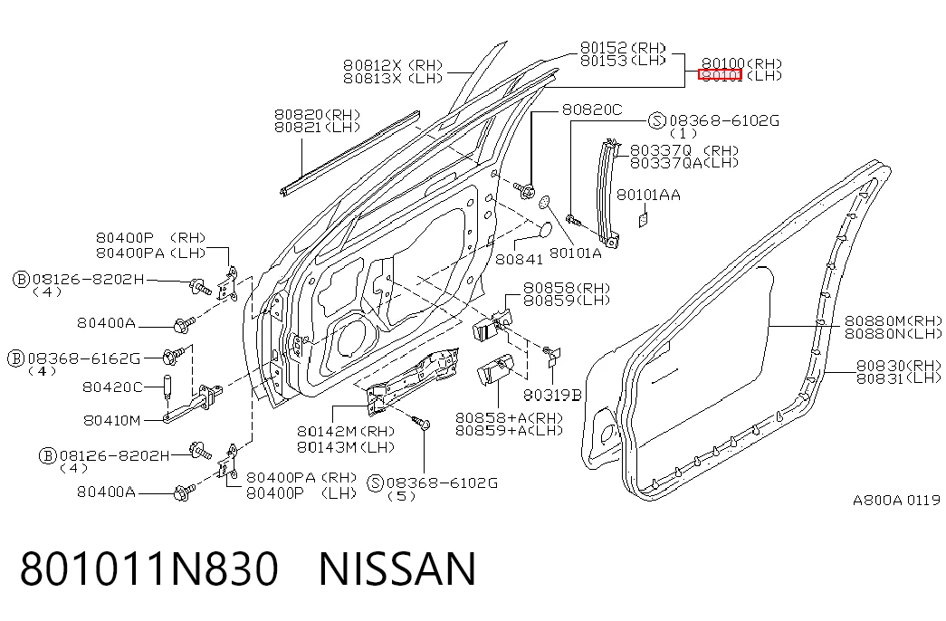 Comprar Puerta delantera izquierda Nissan Almera I N15 a bajo precio