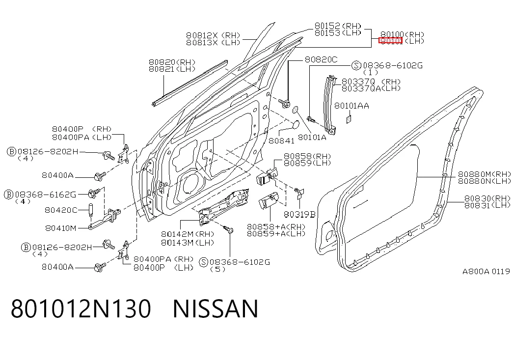 Comprar Puerta delantera izquierda Nissan Almera I N15 a bajo precio