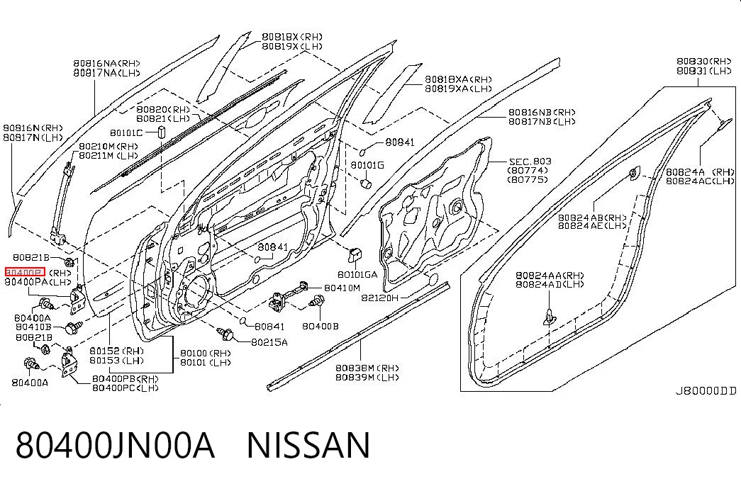 80400JN00A Nissan/Infiniti
