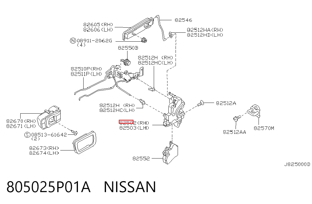 805025P01A Nissan/Infiniti