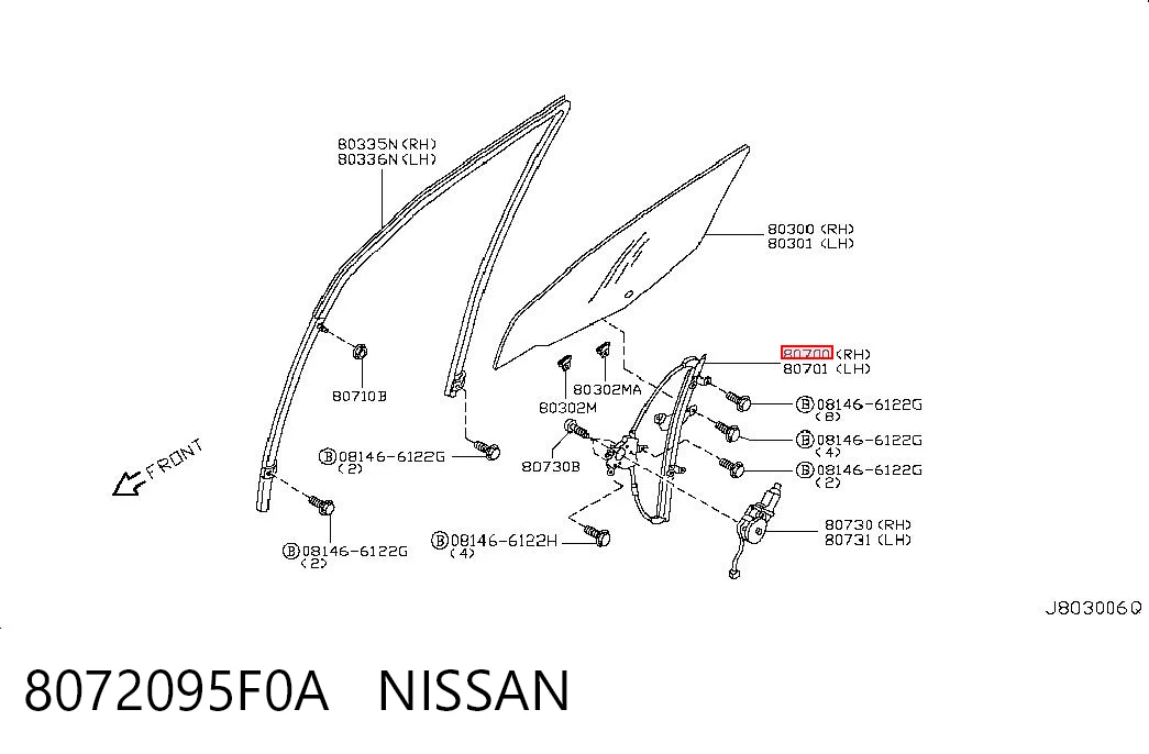 Comprar Mecanismo de elevalunas de la puerta delantera derecha Nissan Almera  B10RS a bajo precio