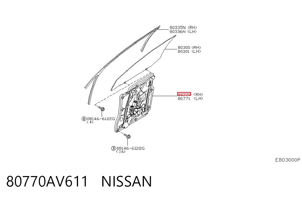 Mecanismo de elevalunas delantero derecha Nissan Primera  desde 59,44 €