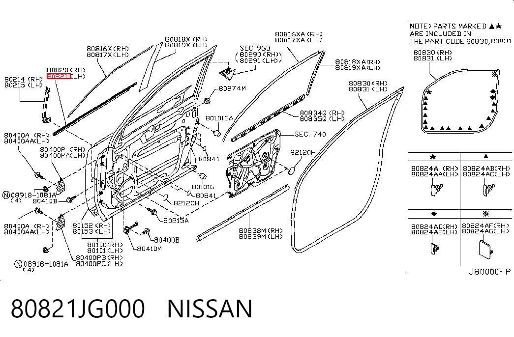 80821JG000 Nissan/Infiniti