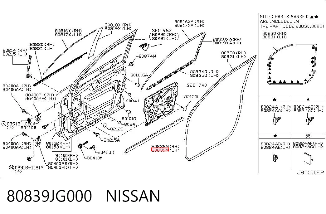 80839JG000 NISSAN