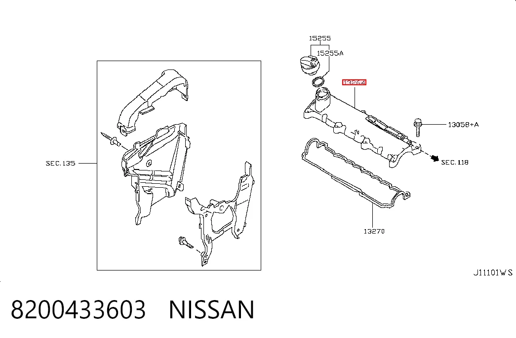 Tapa de la válvula Nissan Tiida hatchback (C11X) (2004 - 2014) precio, desde 56,72 EUR