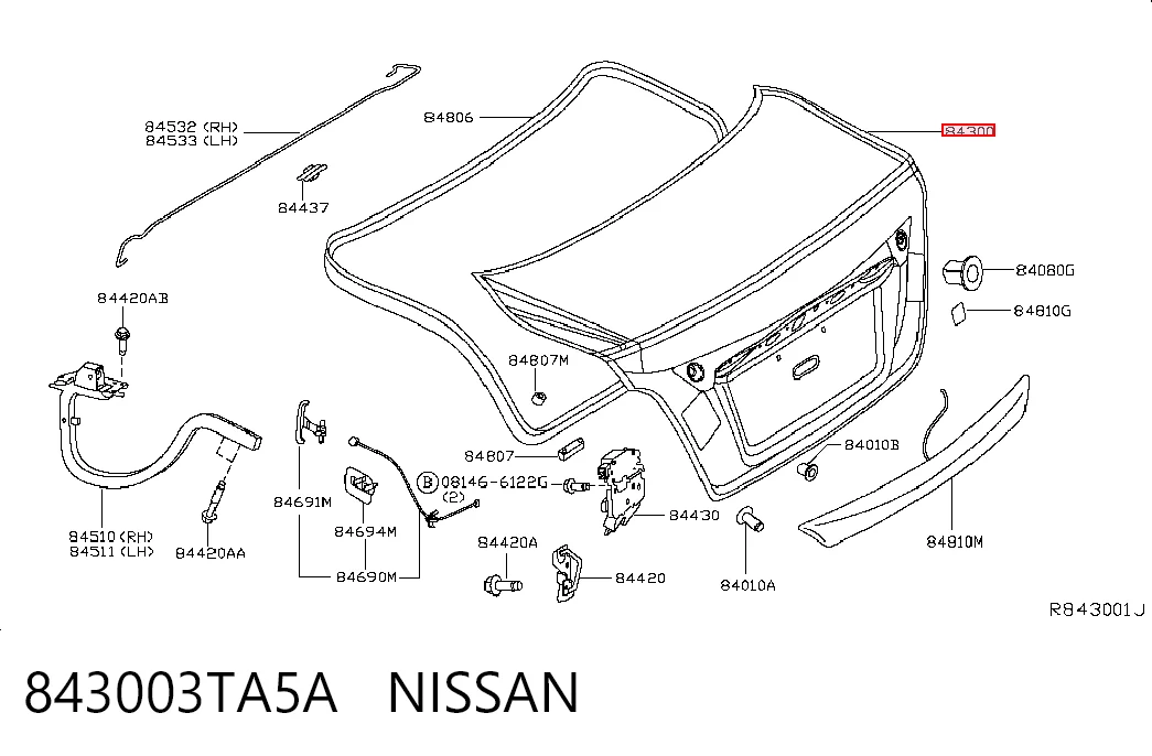 Tapa maletero para Nissan Altima 