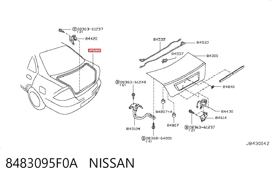 8483095F0A Nissan/Infiniti