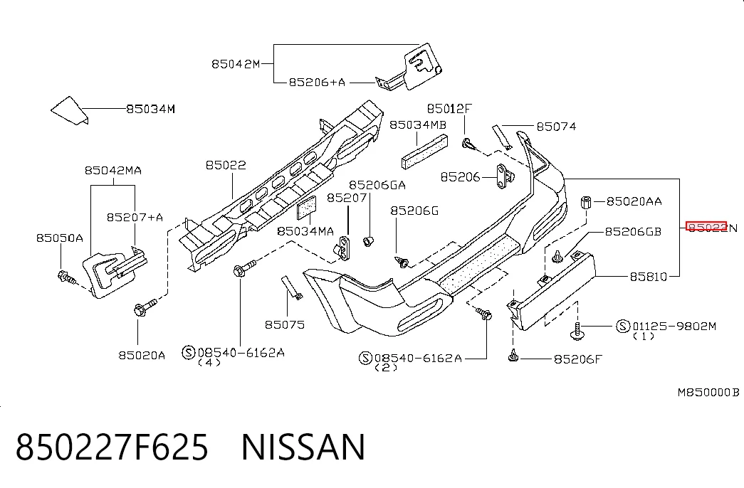 Parachoques trasero Nissan Terrano II R20 segundo mano