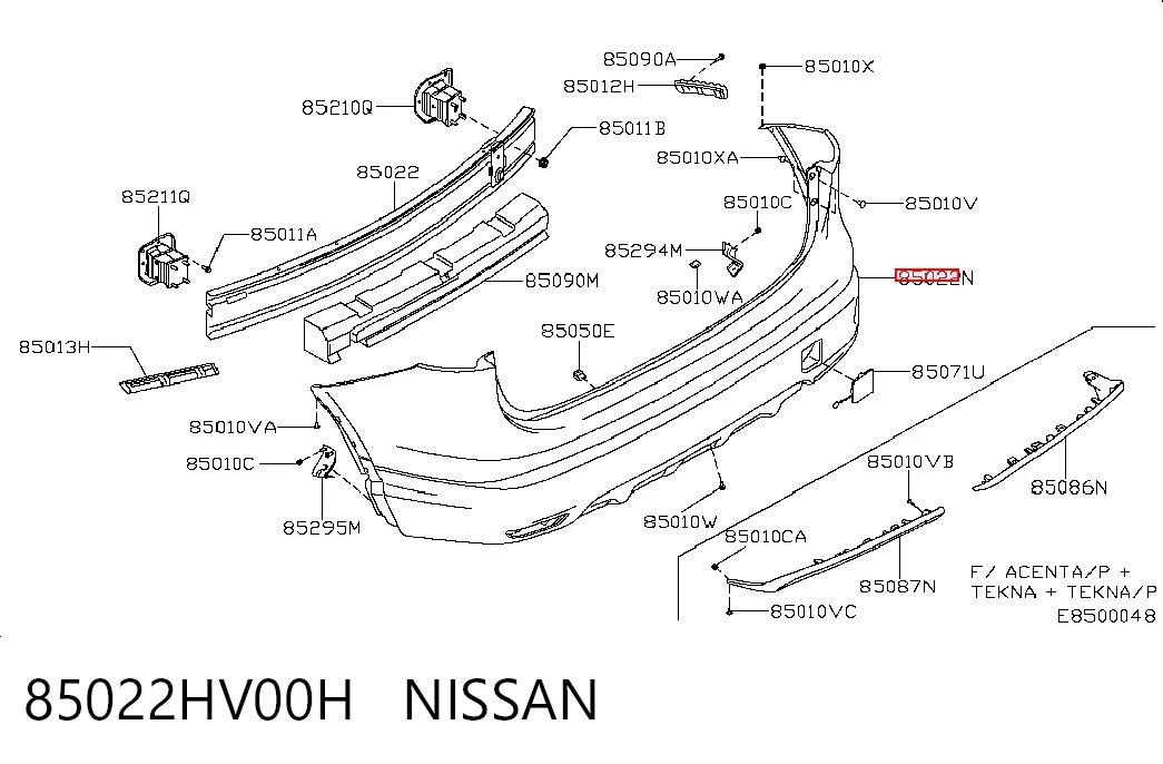 85022HV00H Nissan/Infiniti