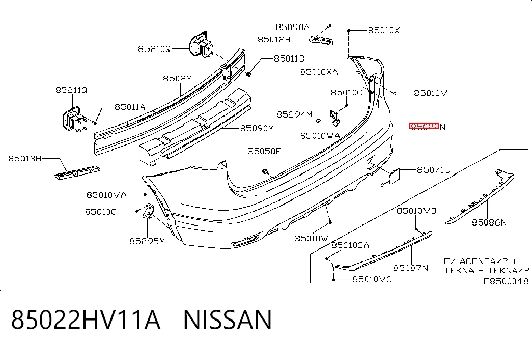 85022HV11A Nissan/Infiniti