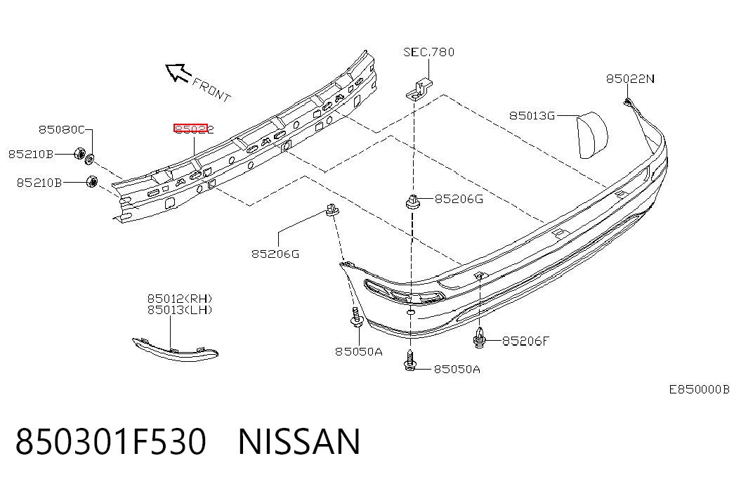 Comprar Refuerzo de parachoques trasero Nissan Micra K11 a bajo precio