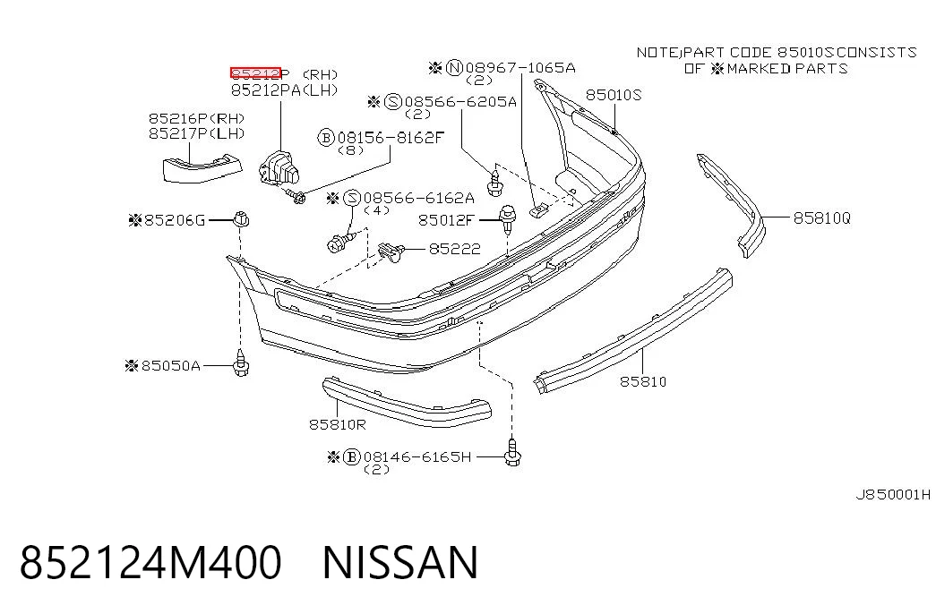 Comprar Soporte de parachoques trasero Nissan Almera II N16 a bajo precio