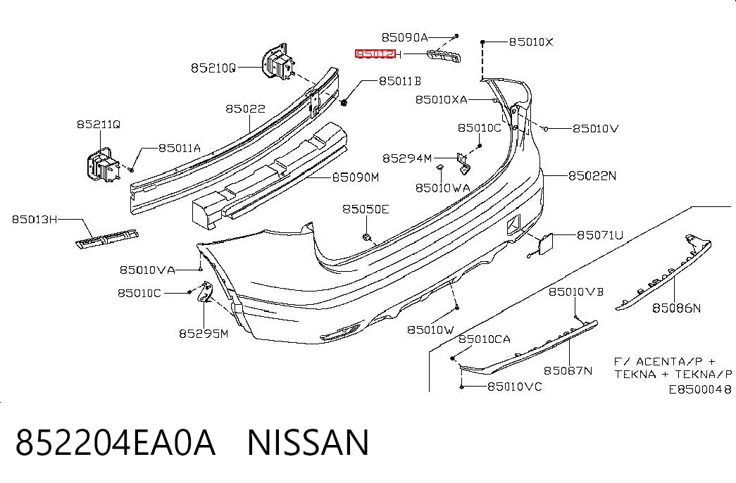 852204EA0A Nissan/Infiniti