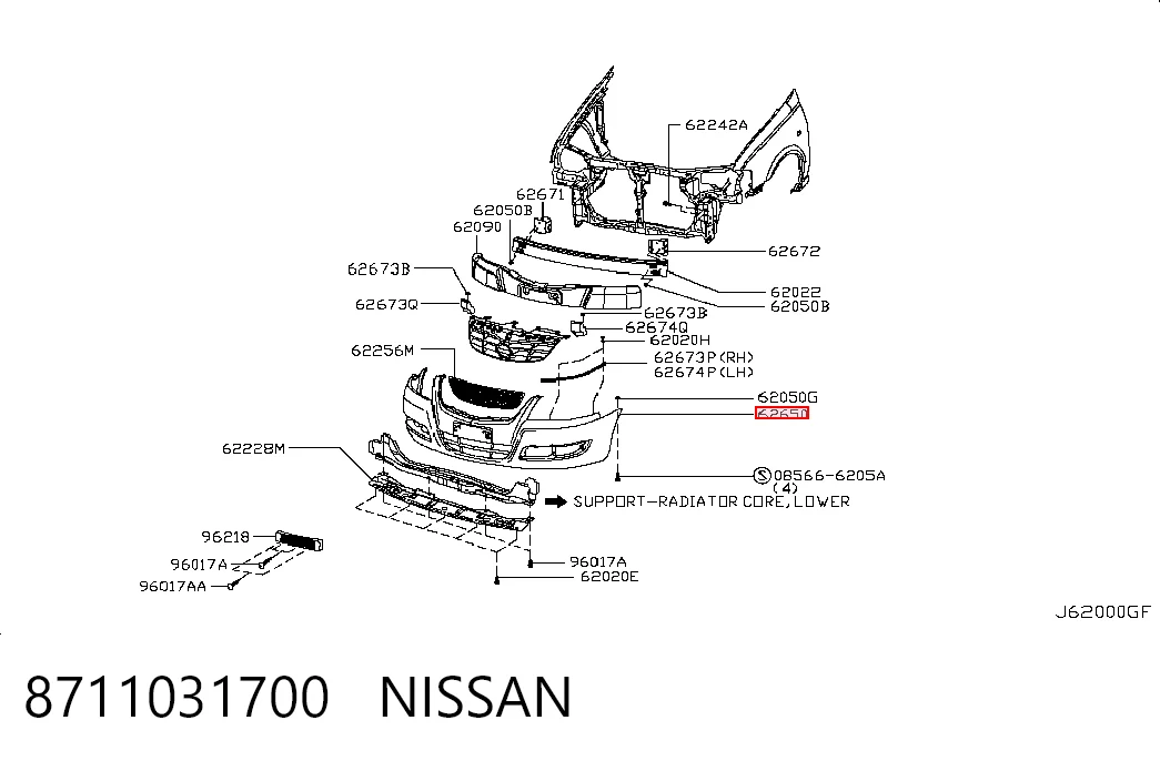 Paragolpes para Nissan Almera B10RS