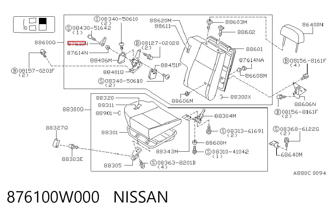 876100W000 Nissan/Infiniti