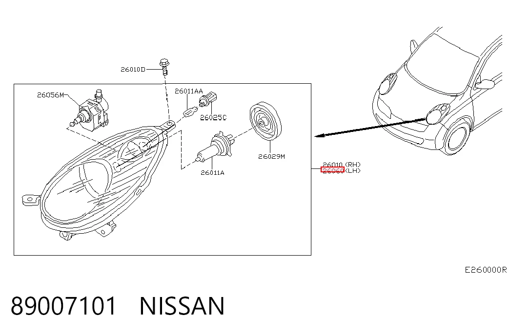 Faros para Nissan Micra  K12