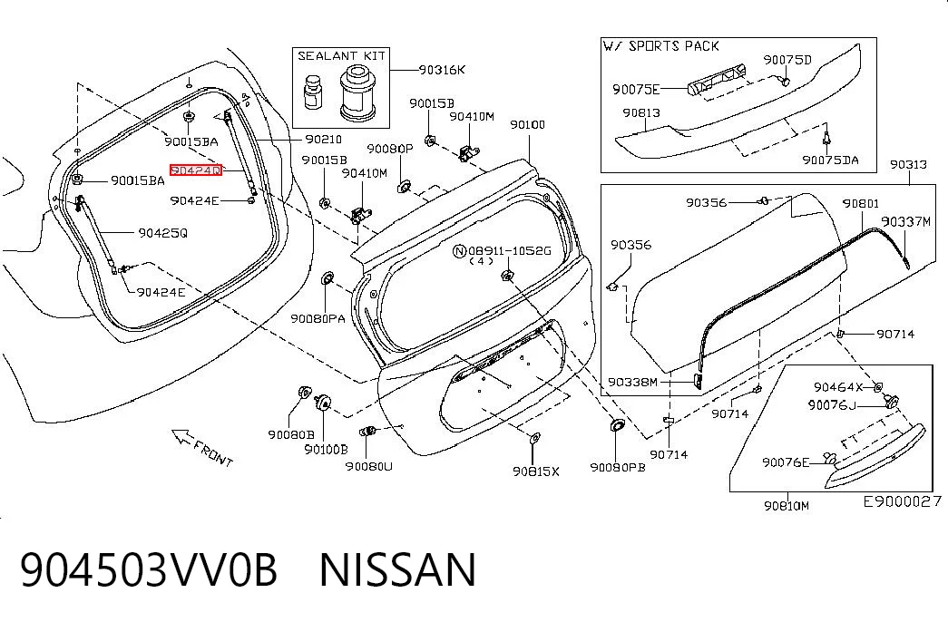 904503VV0B Nissan/Infiniti