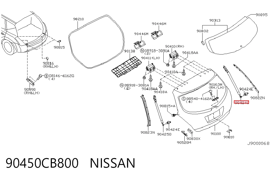 90450CB800 Nissan/Infiniti