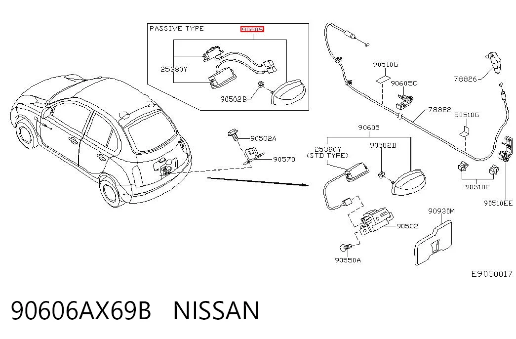 90606AX69B Nissan/Infiniti