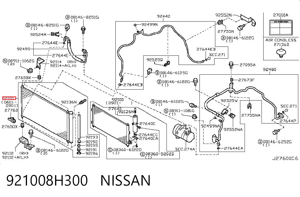  Condensador aire acondicionado Nissan X-Trail 