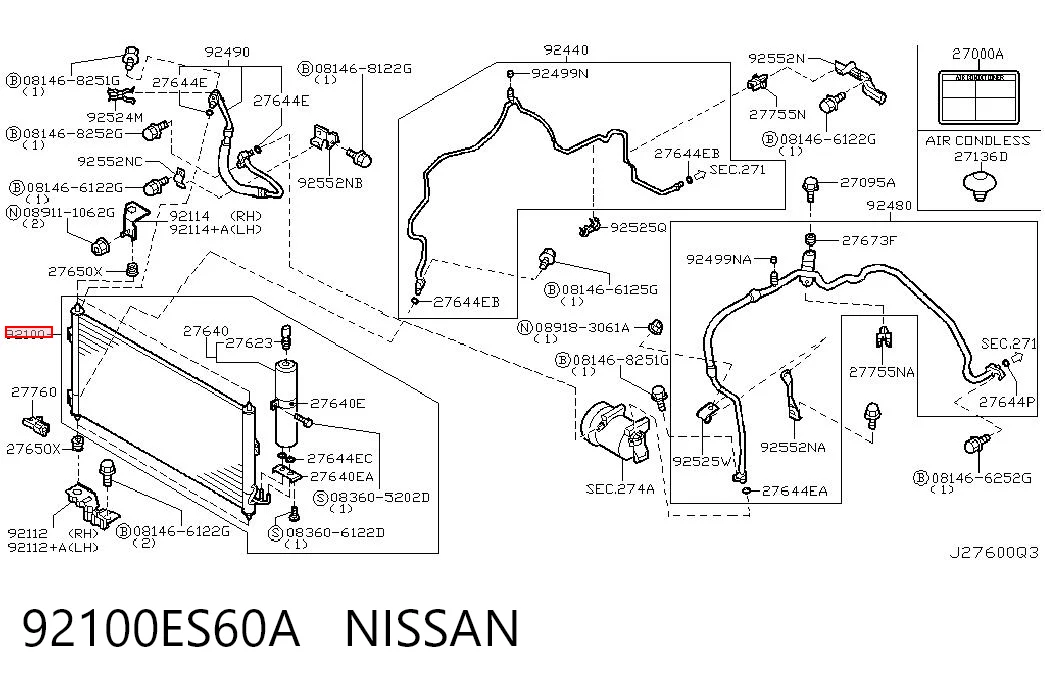 92100ES60A Nissan/Infiniti
