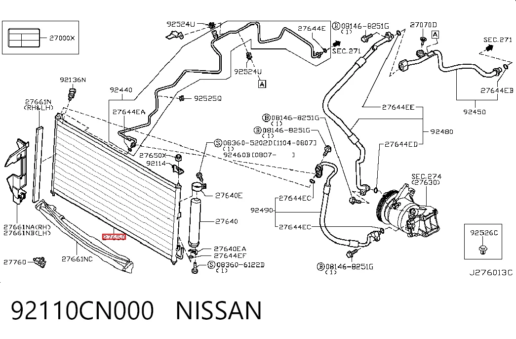 Aire acondicionado capacitor Nissan Murano SUV (Z50) (2004 - 2008) precio, desde 96,48 EUR