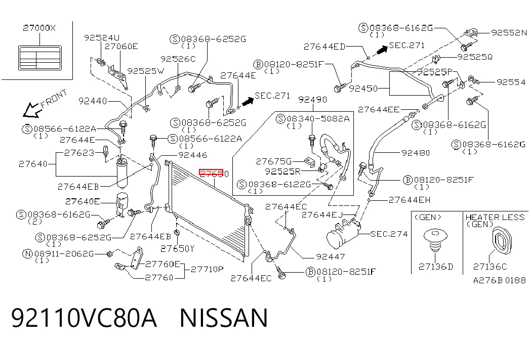  Condensador aire acondicionado Nissan Patrol 