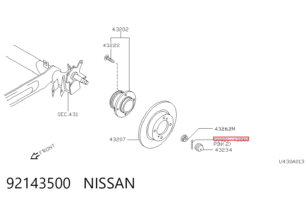 92143500 Nissan/Infiniti