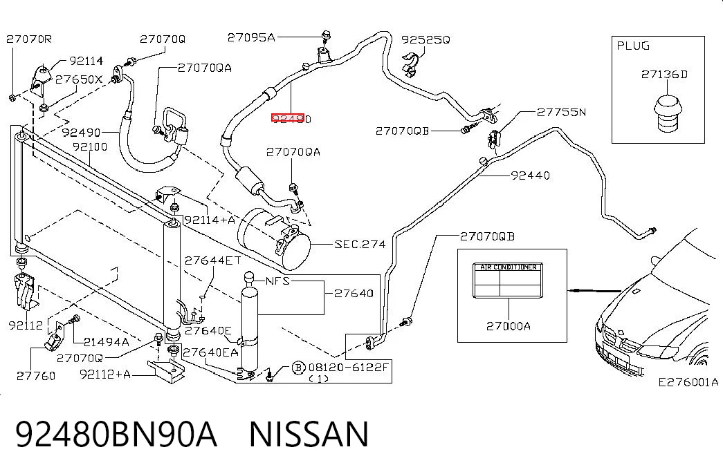 92480BN90A Nissan/Infiniti