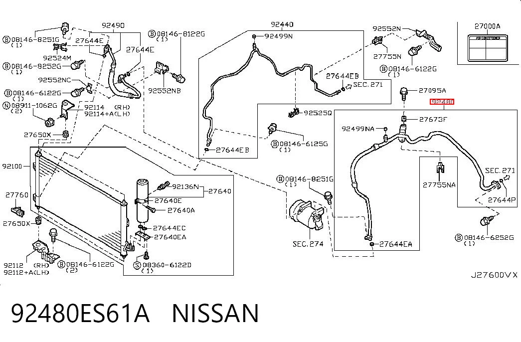 92480ES61A Nissan/Infiniti