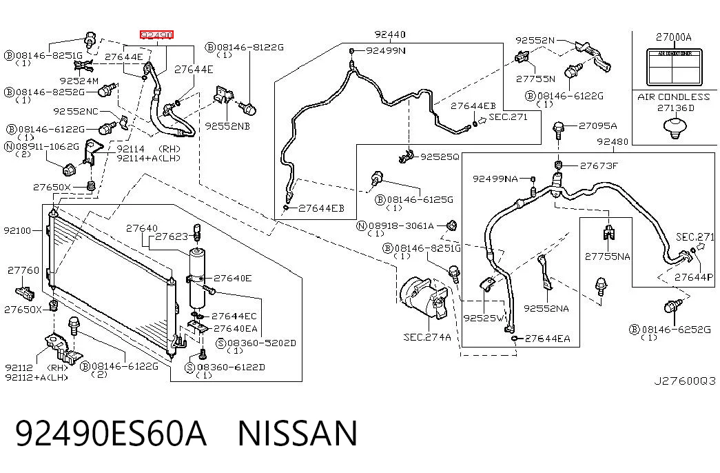92490ES60A Nissan/Infiniti