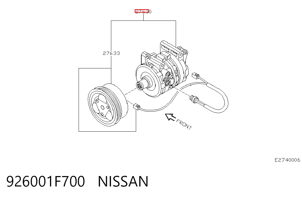 Compresor climatizador para Nissan Micra  K11