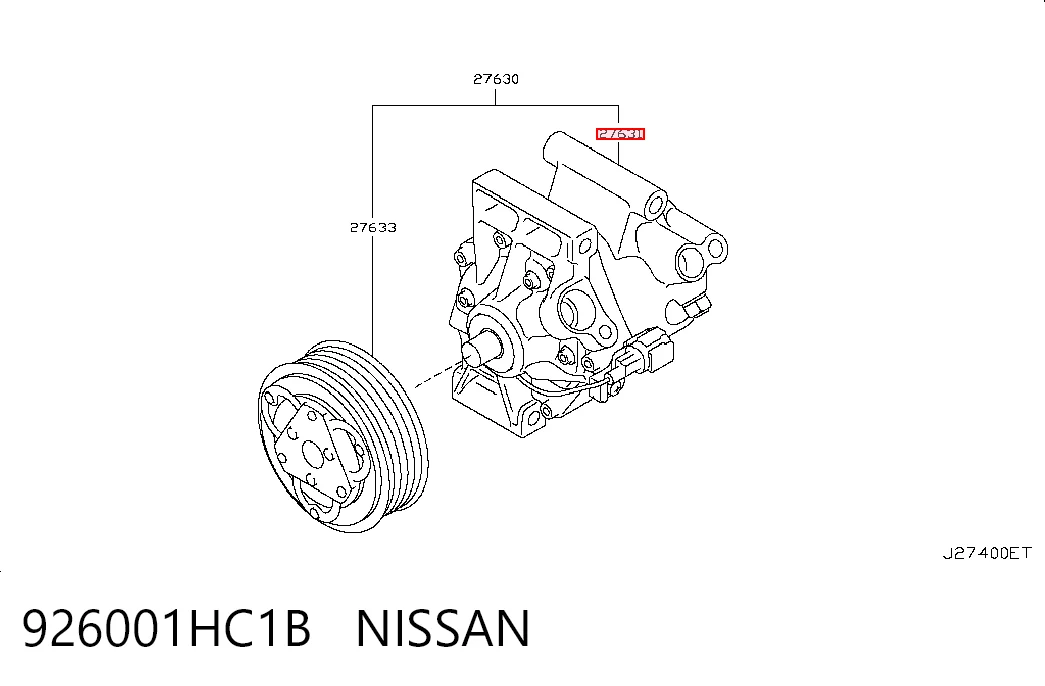926001HC1B Nissan/Infiniti Compresor climatizador