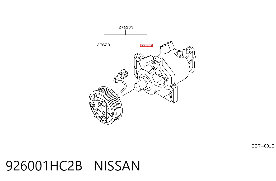 926001HC2B Nissan/Infiniti Compresor climatizador